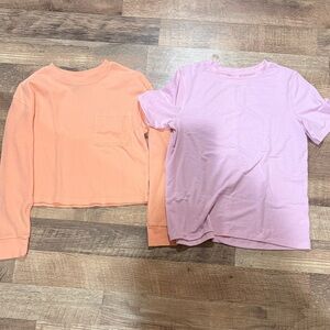 Kids Orange and Pink Shirts Set-size 14